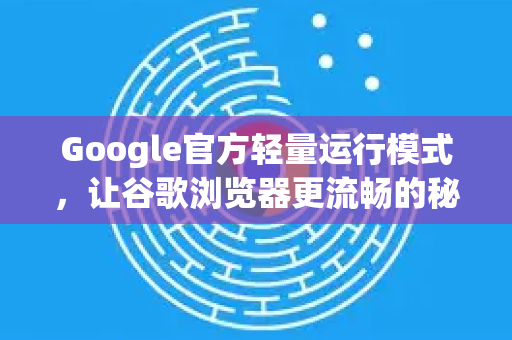 Google官方轻量运行模式，让谷歌浏览器更流畅的秘诀