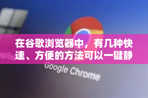 在谷歌浏览器中，有几种快速、方便的方法可以一键静音所有网页的声音。以下是所有主流方法，您可以根据自己的使用习惯选择